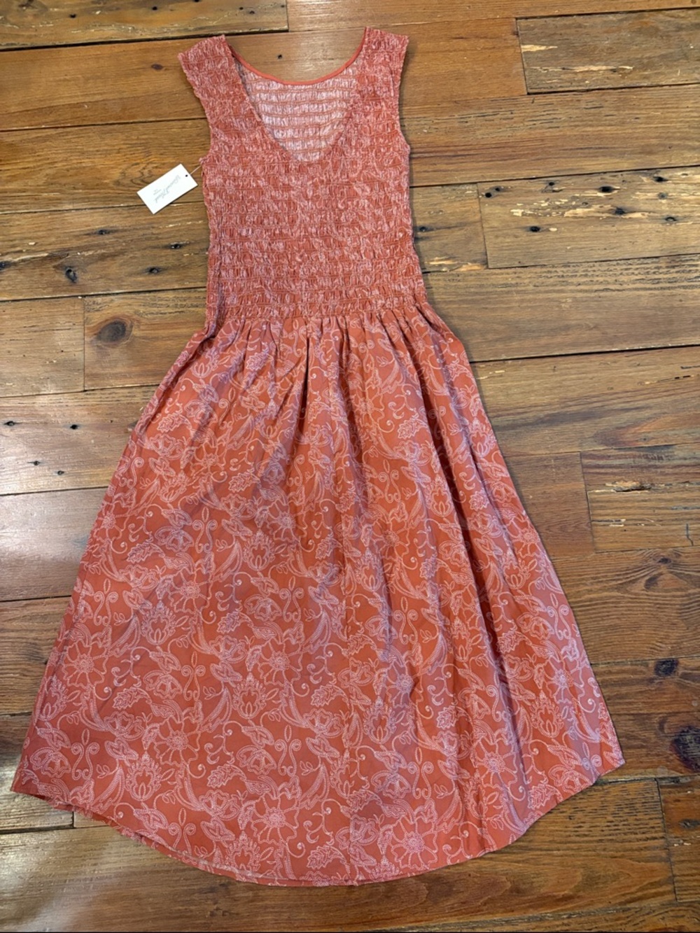 Universal Thread Coral-Pink Smocked Maxi Dress - Picture 6 of 6